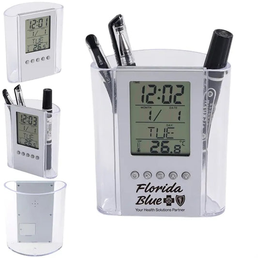 Multi-functional Pen Holder With Alarm Clock