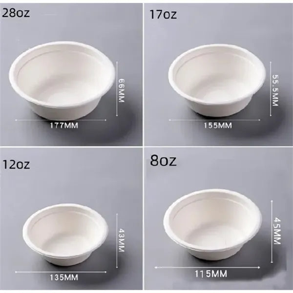 12 Oz Natural Compostable Bowl