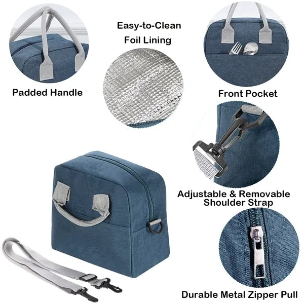 10-Can Solid Color Insulated Cooler Tote with Handle & Strap