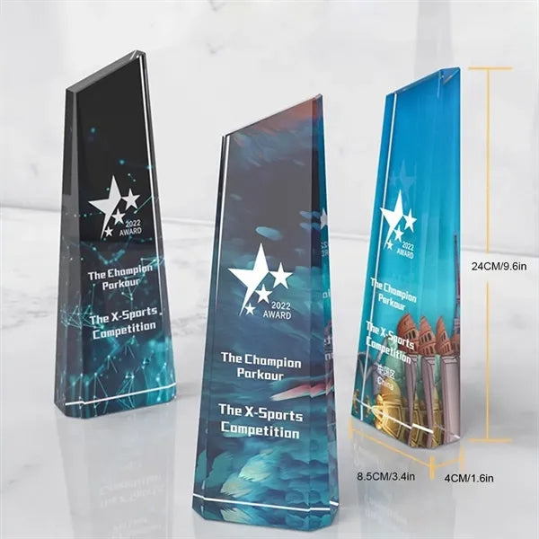 Crystal Trophy Award Employees Plaques Custom