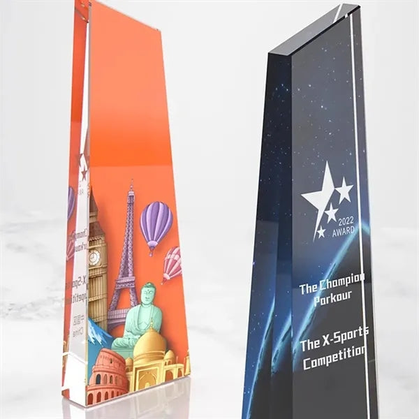 Crystal Trophy Award Employees Plaques Custom