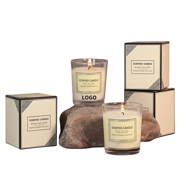 White Glass Scented Candle