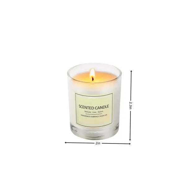White Glass Scented Candle