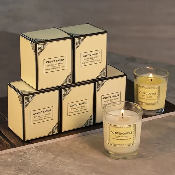 White Glass Scented Candle