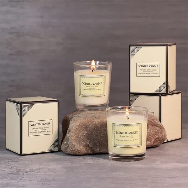 White Glass Scented Candle