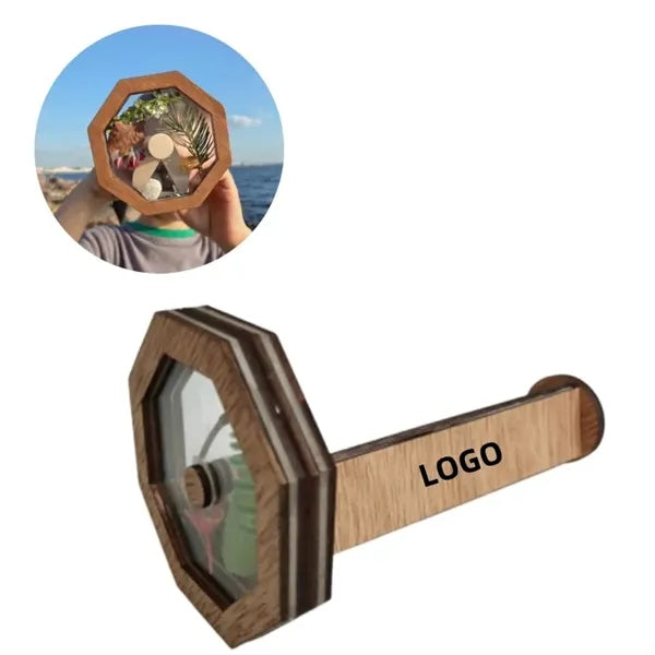 Natural DIY Wooden Kaleidoscope Education Toys