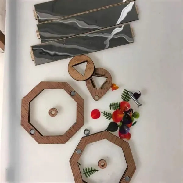 Natural DIY Wooden Kaleidoscope Education Toys