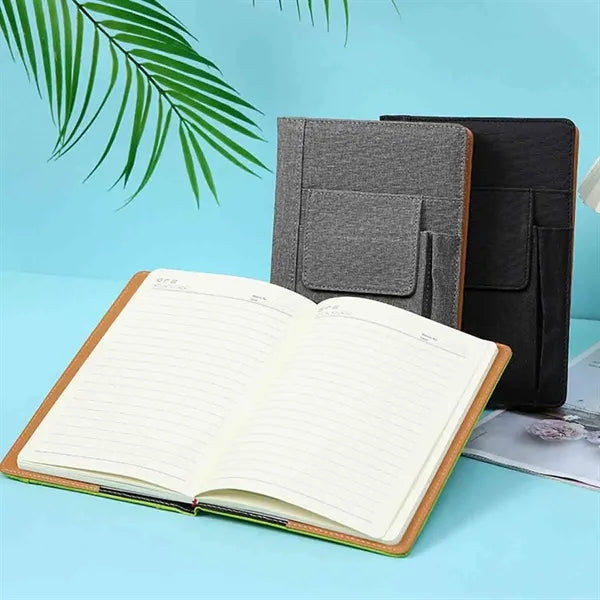 PU Leather Journal Notebook with Pockets