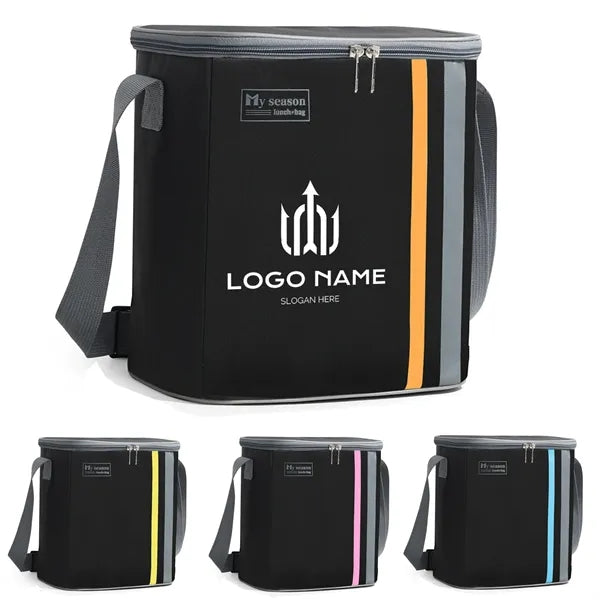 10-Can Colorblock Cooler Bag with Shoulder Strap