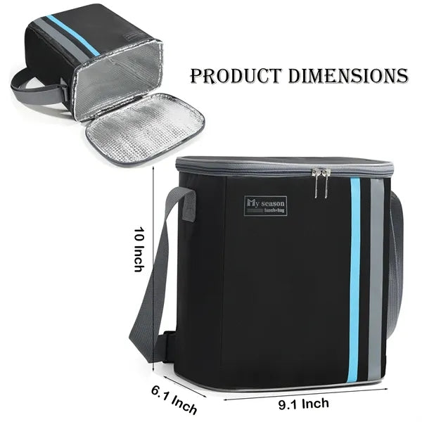 10-Can Colorblock Cooler Bag with Shoulder Strap