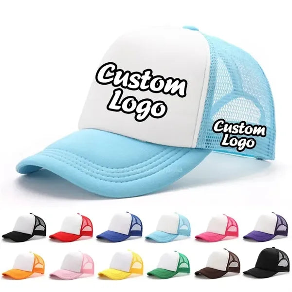 Classic Foam Mesh Back Trucker Hats Embroidery 5 Panel Cap