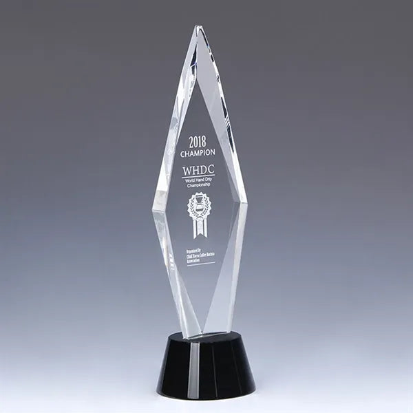 Crystal Glass Trophy with Gift Box Champion Award Austerity