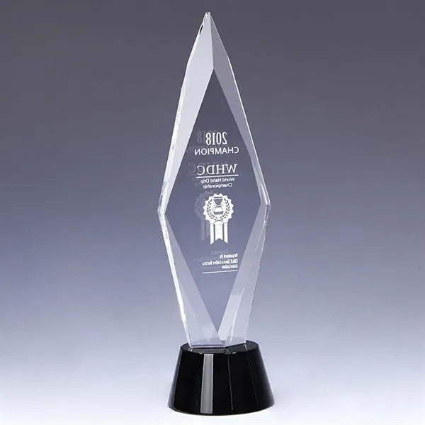 Crystal Glass Trophy with Gift Box Champion Award Austerity