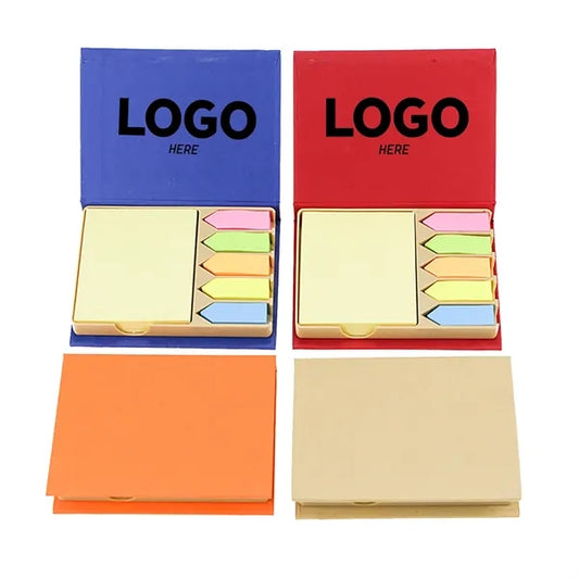 2-in-1 Sticky Notes & Colorful Page Markers Set