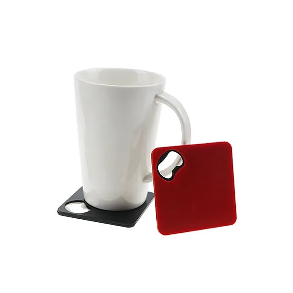 Square Bottle Opener Coaster