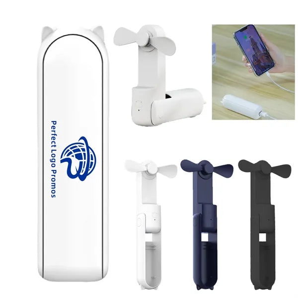 2 IN 1 USB Rechargeable Portable Fan