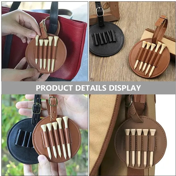 PU Leather Golf Tee Carrier