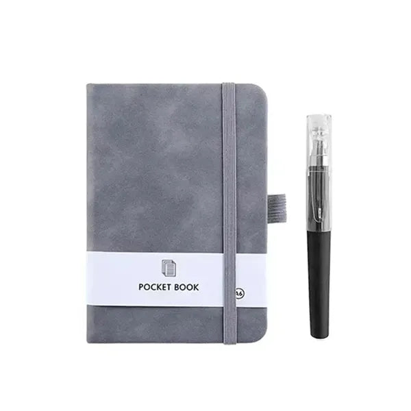 PU Pocket Notebook Journal With Pen