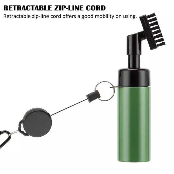 Retractable Golf Club Cleaner Brush with Water Spray