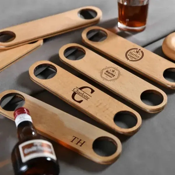 Engraved Flat Bar Style Speed Bottle Opener
