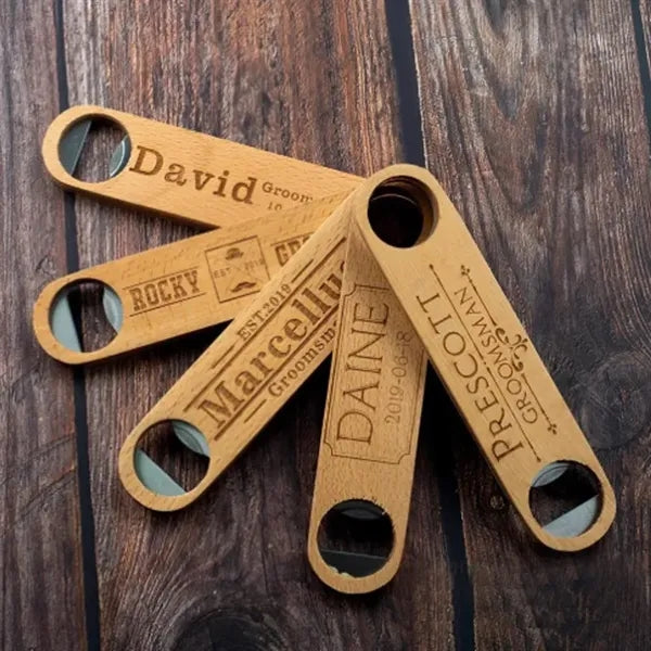 Engraved Flat Bar Style Speed Bottle Opener