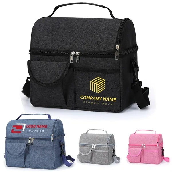 6-Can Dual-Compartment Cooler with Convertible Straps