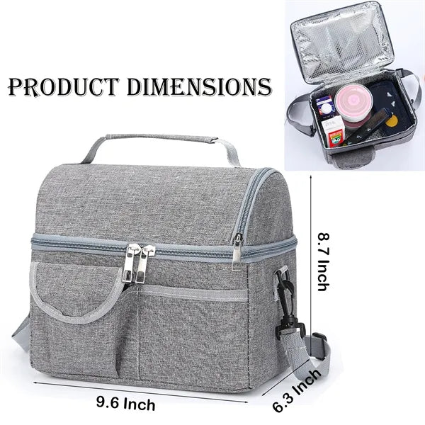 6-Can Dual-Compartment Cooler with Convertible Straps