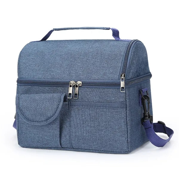 6-Can Dual-Compartment Cooler with Convertible Straps