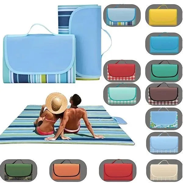 Foldable Tote Beach Blanket Mat for Outdoor Picnic