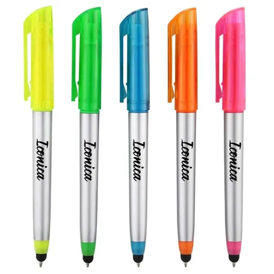 3 in 1 Stylus Ballpoint Pen with Highlighter