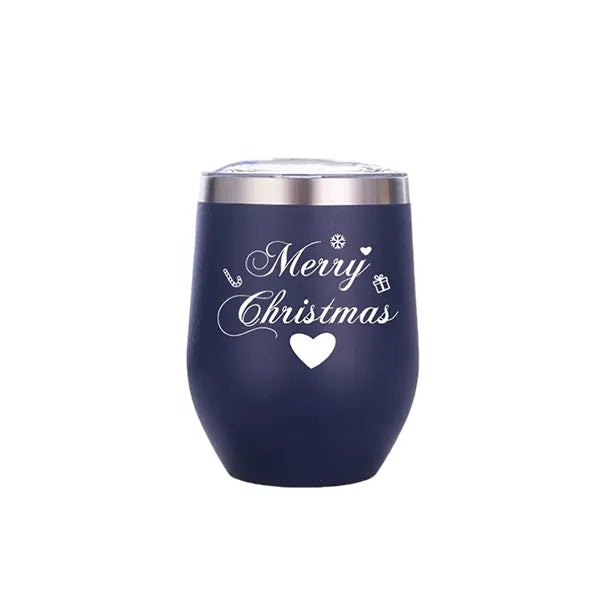 12 Oz Stemless Wine Tumbler W/Lid