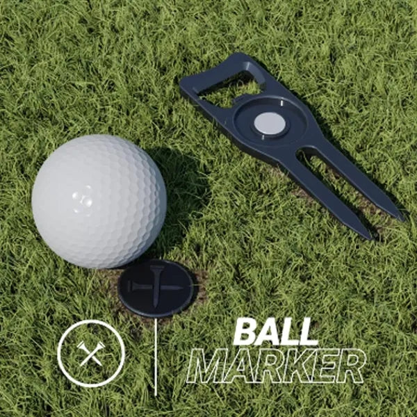 6-in-1 Premium Divot Tool & Ball Marker & Bottle Opener