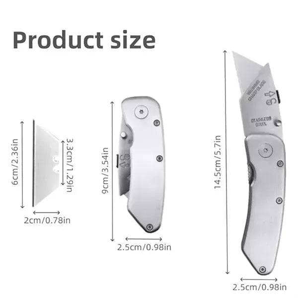 Box Cutter Stainless Steel Utility Knife