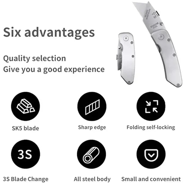 Box Cutter Stainless Steel Utility Knife
