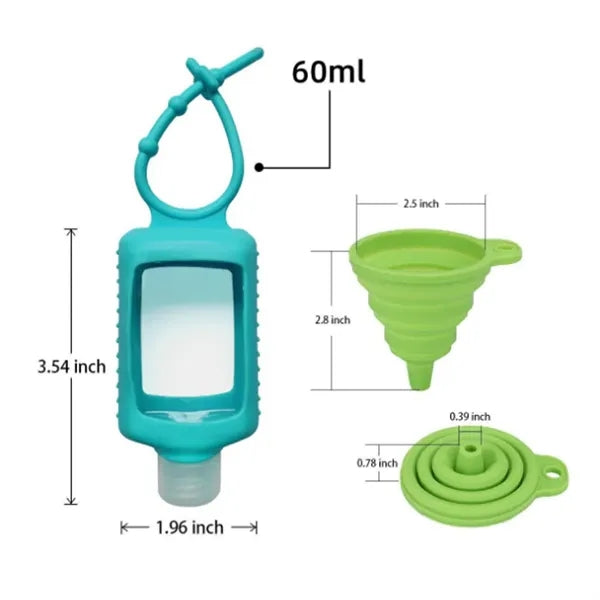 Travel Size Plastic Clear Bottles with Silicone Sleeve