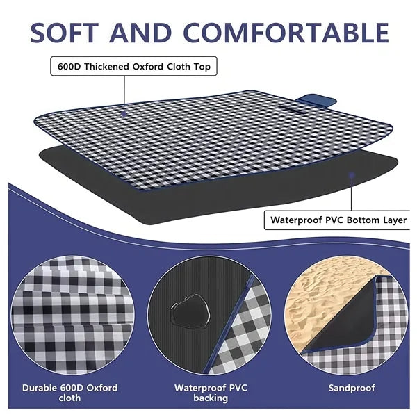 Foldable Oxford Outdoor Picnic Blanket