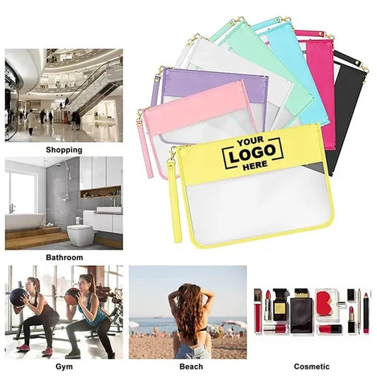 Clear PVC Zipper Pouch Nylon Makeup Bags
