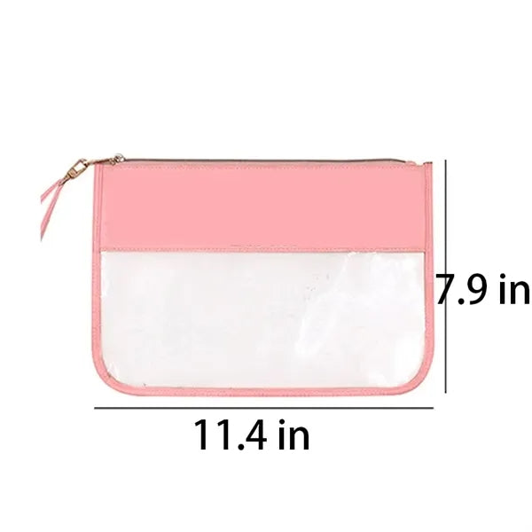 Clear PVC Zipper Pouch Nylon Makeup Bags