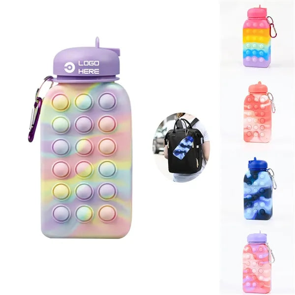 Portable Silicone Pop Fidget Toy Foldable Water Cup