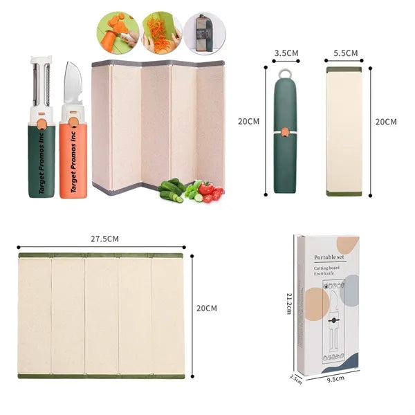 5in1 Collapsible Cutting Board Knife Set