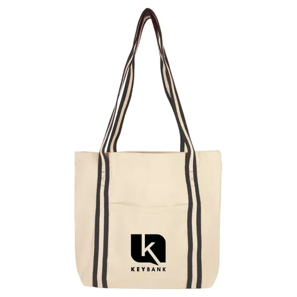 Sonoma Striped Handle 10oz Cotton Tote Bag