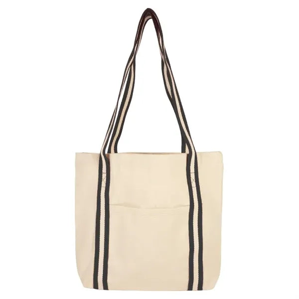 Sonoma Striped Handle 10oz Cotton Tote Bag