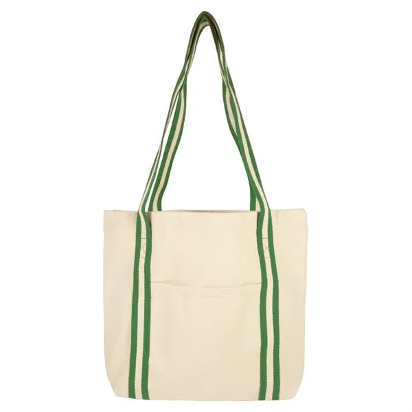 Sonoma Striped Handle 10oz Cotton Tote Bag