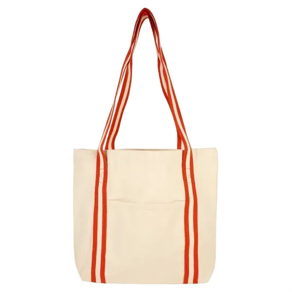 Sonoma Striped Handle 10oz Cotton Tote Bag
