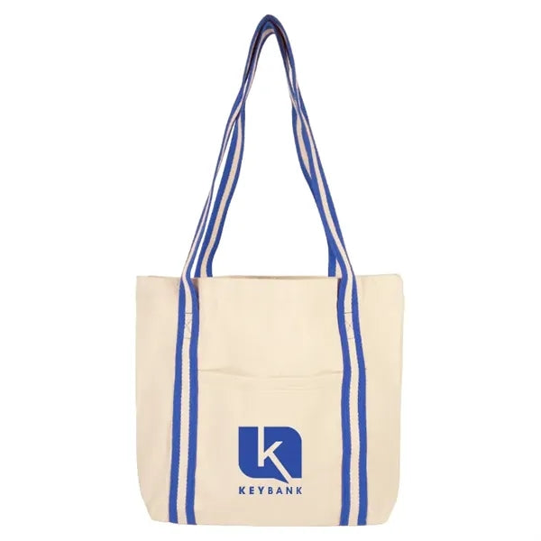 Sonoma Striped Handle 10oz Cotton Tote Bag