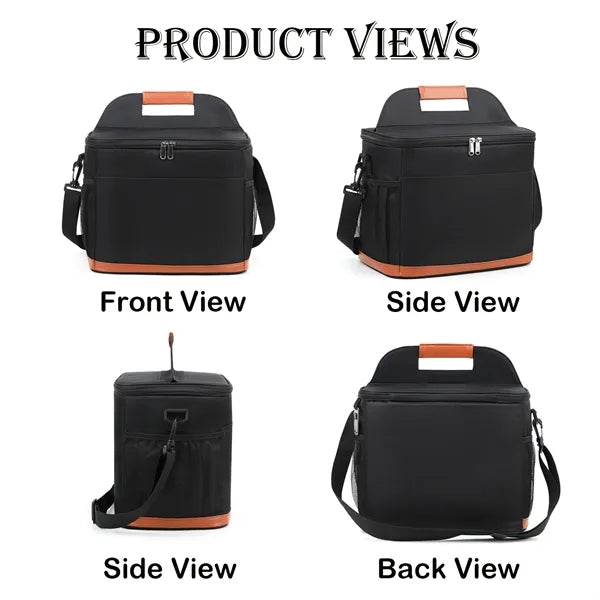 24 Can Insulated Cooler Bag Leakproof PEVA 600D Multi Pocket
