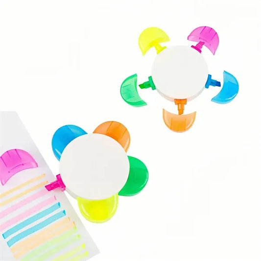 Floral 5-in-1 Highlighter Pen