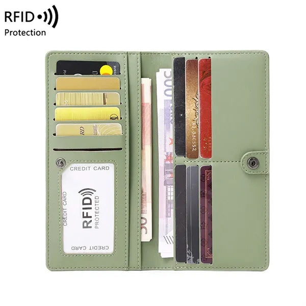 Green Women's Wallet PU Leather
