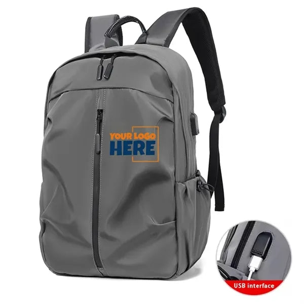 Casual Laptop Backpack With USB Charging Port