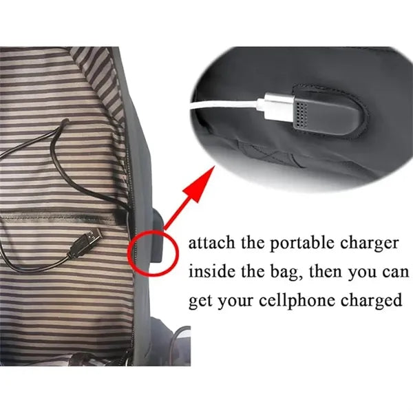 Casual Laptop Backpack With USB Charging Port